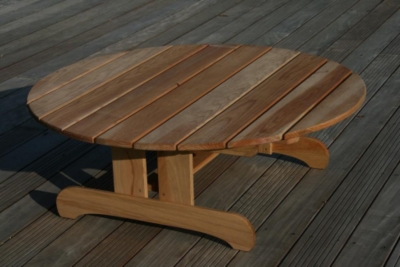 Table basse arondack ronde Ř 115 cm finition naturel Table basse arondack ronde Ř 115 cm finition naturel
